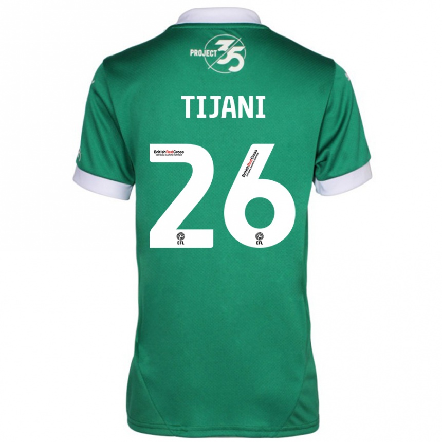 Niño Fútbol Camiseta Muhamed Tijani #26 Verde Blanco 1ª Equipación 2024/25