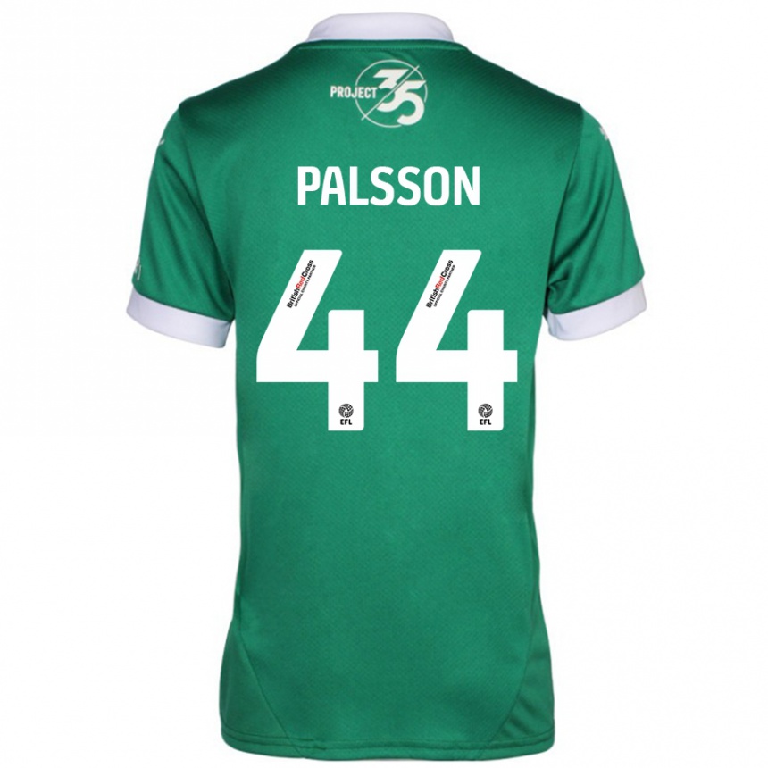 Niño Fútbol Camiseta Victor Pálsson #44 Verde Blanco 1ª Equipación 2024/25