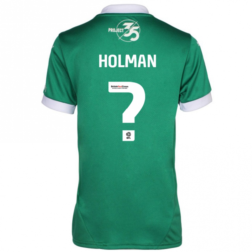 Niño Fútbol Camiseta Daniel Holman #0 Verde Blanco 1ª Equipación 2024/25