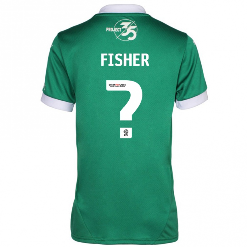 Niño Fútbol Camiseta Cole Fisher #0 Verde Blanco 1ª Equipación 2024/25