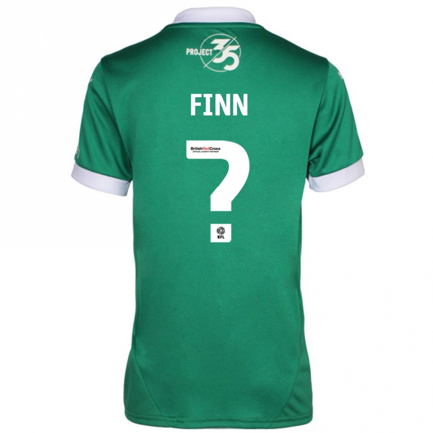 Niño Fútbol Camiseta Tegan Finn #0 Verde Blanco 1ª Equipación 2024/25