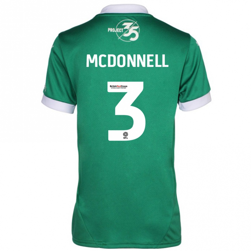 Niño Fútbol Camiseta Rosie Mcdonnell #3 Verde Blanco 1ª Equipación 2024/25