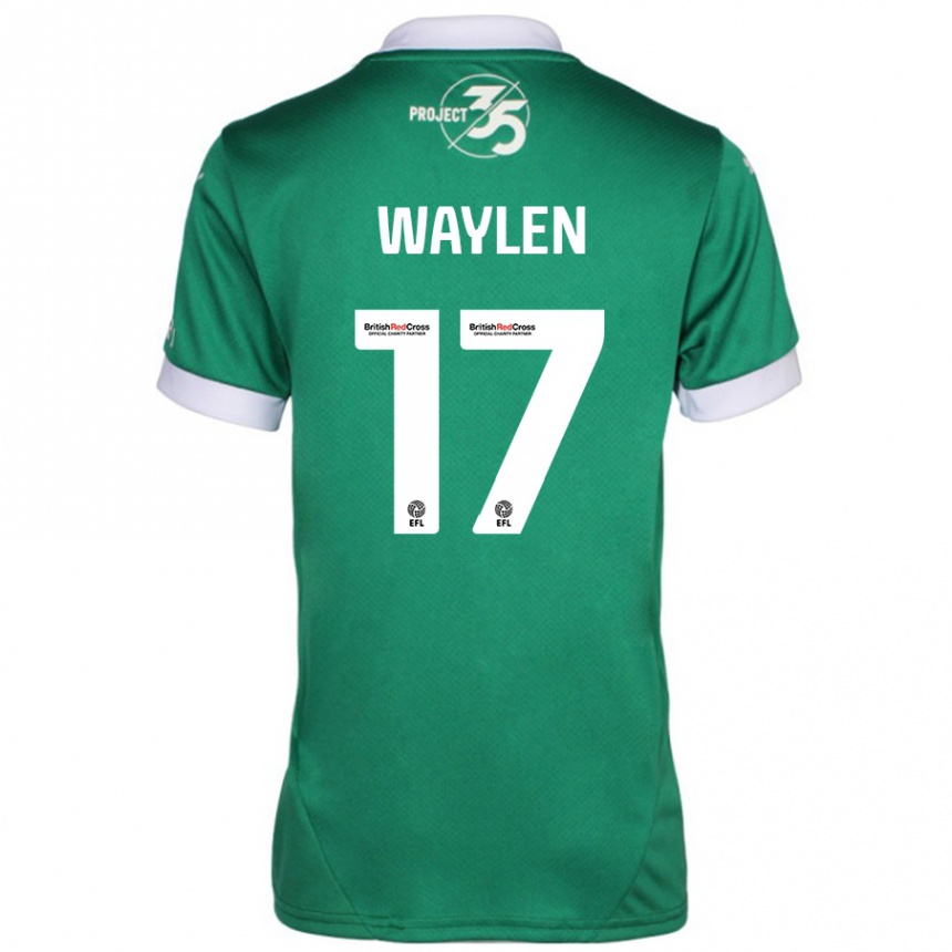 Niño Fútbol Camiseta Libby Waylen #17 Verde Blanco 1ª Equipación 2024/25