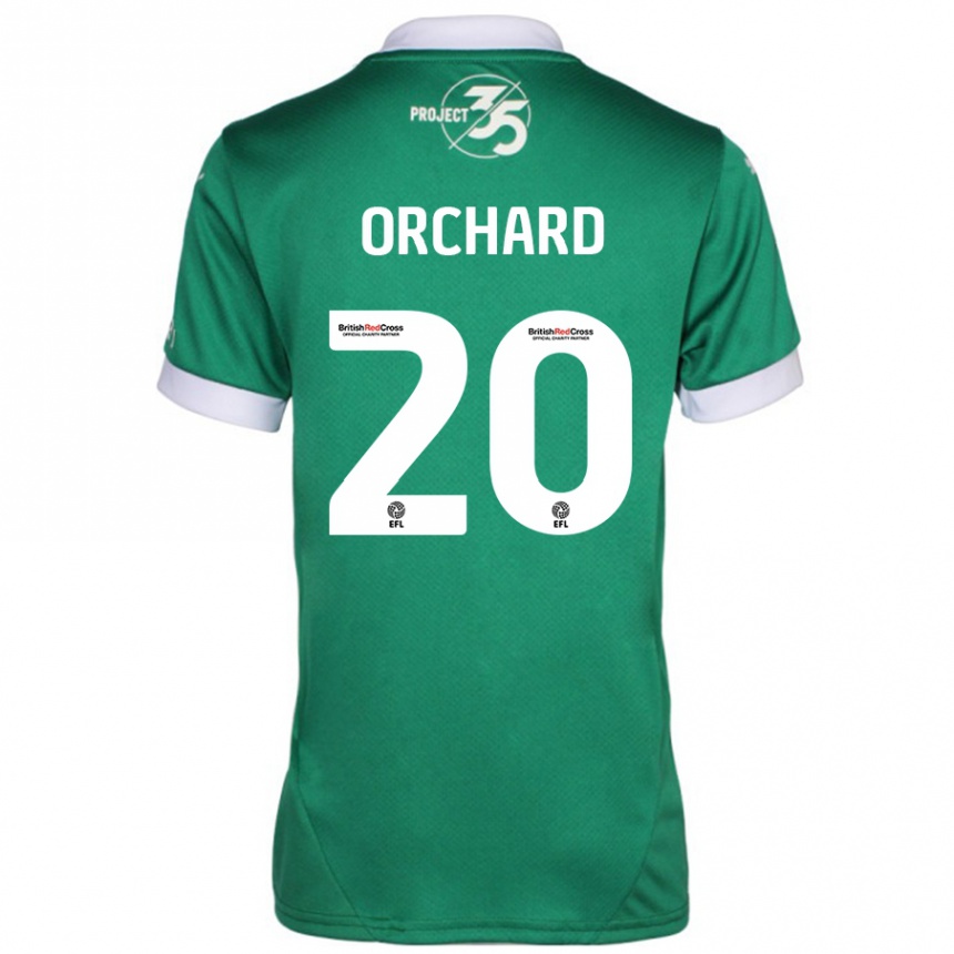 Niño Fútbol Camiseta Fern Orchard #20 Verde Blanco 1ª Equipación 2024/25