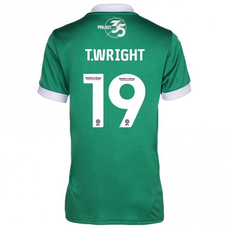 Niño Fútbol Camiseta Tyreik Wright #19 Verde Blanco 1ª Equipación 2024/25