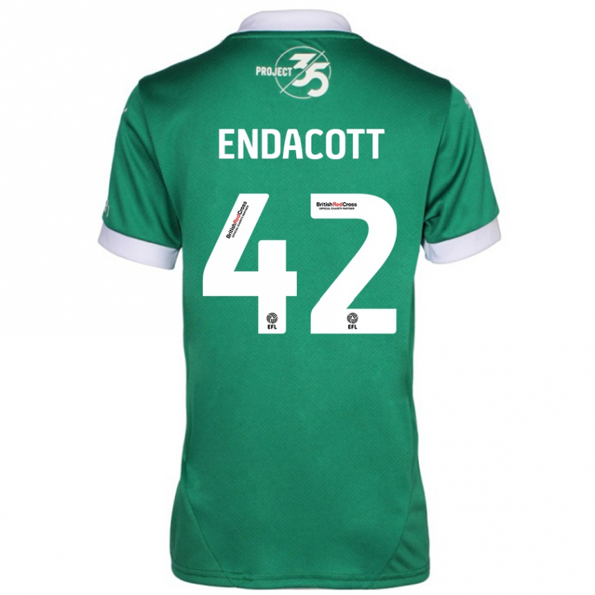 Niño Fútbol Camiseta Jack Endacott #42 Verde Blanco 1ª Equipación 2024/25