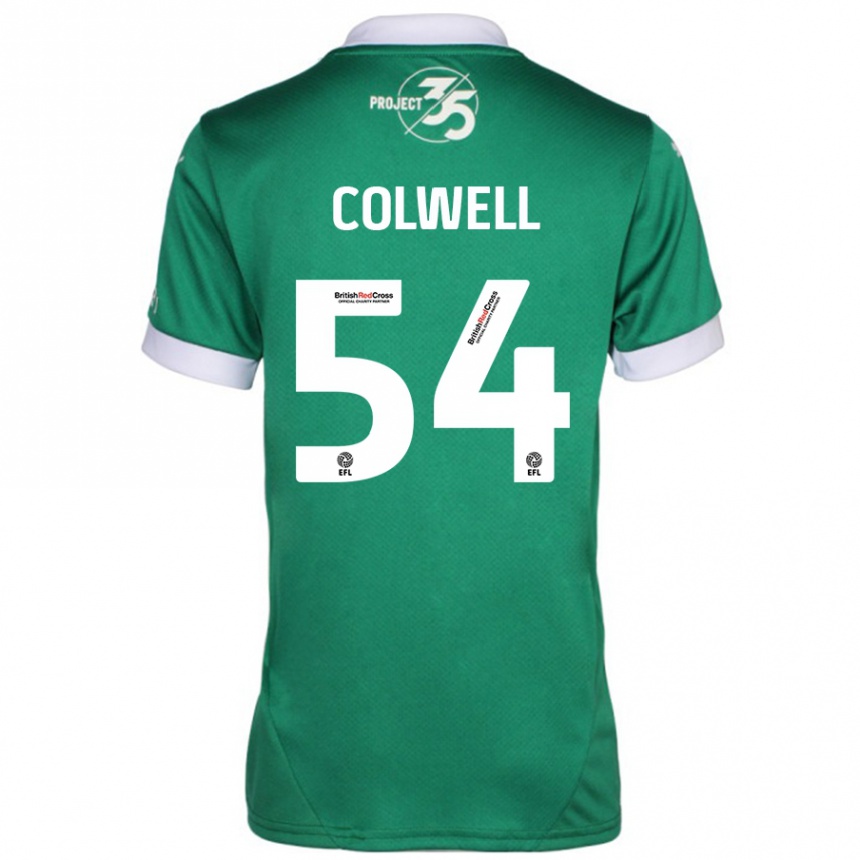 Niño Fútbol Camiseta Lewis Colwell #54 Verde Blanco 1ª Equipación 2024/25