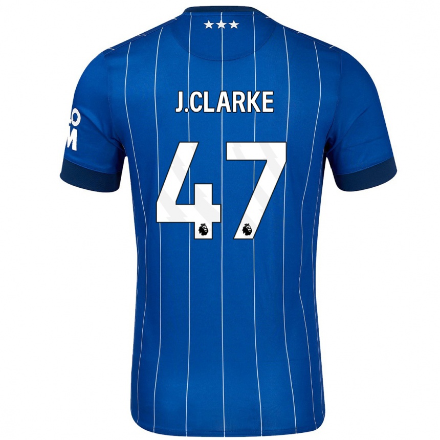 Niño Fútbol Camiseta Jack Clarke #47 Azul Marino 1ª Equipación 2024/25