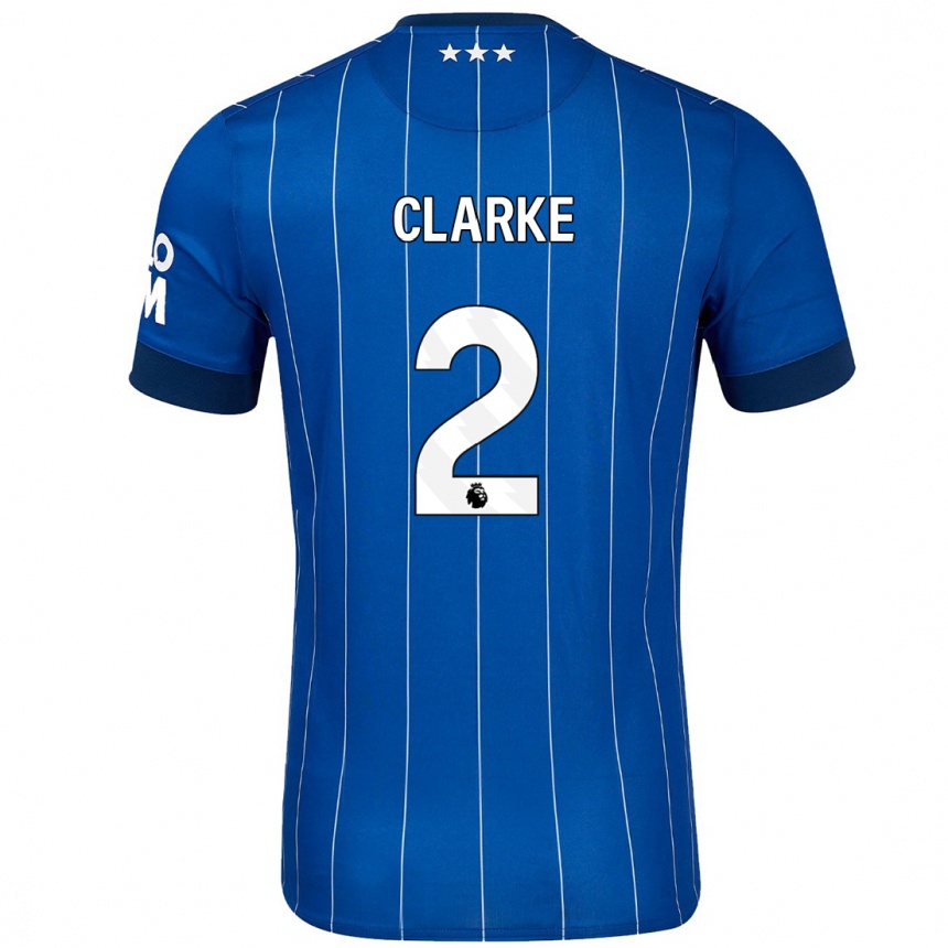 Niño Fútbol Camiseta Harry Clarke #2 Azul Marino 1ª Equipación 2024/25