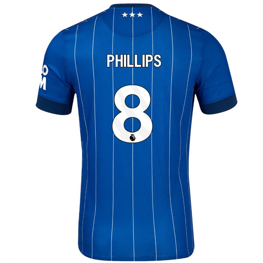 Niño Fútbol Camiseta Kalvin Phillips #8 Azul Marino 1ª Equipación 2024/25