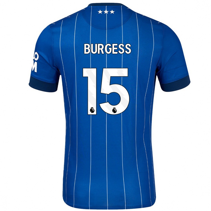 Niño Fútbol Camiseta Cameron Burgess #15 Azul Marino 1ª Equipación 2024/25