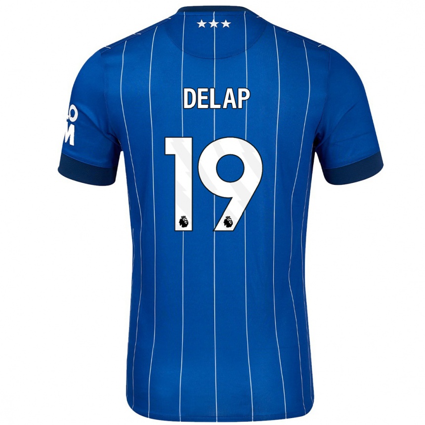 Niño Fútbol Camiseta Liam Delap #19 Azul Marino 1ª Equipación 2024/25