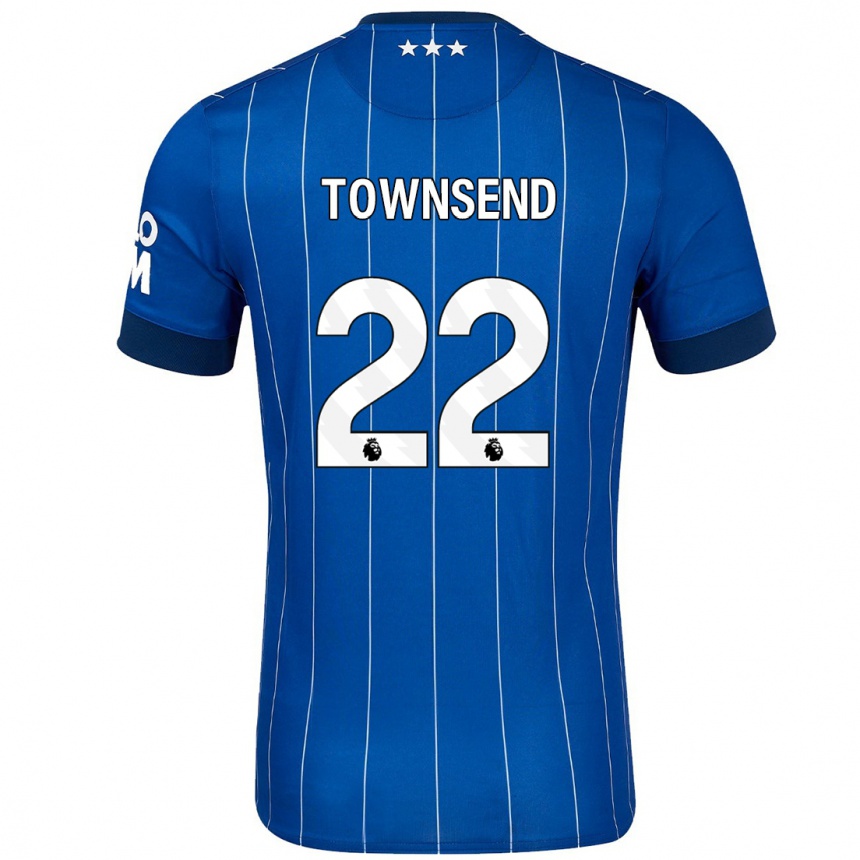 Niño Fútbol Camiseta Conor Townsend #22 Azul Marino 1ª Equipación 2024/25