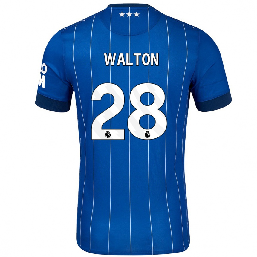 Niño Fútbol Camiseta Christian Walton #28 Azul Marino 1ª Equipación 2024/25