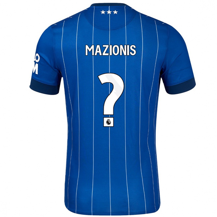 Niño Fútbol Camiseta Jokubas Mazionis #0 Azul Marino 1ª Equipación 2024/25