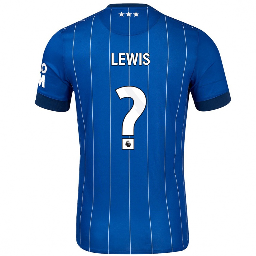 Niño Fútbol Camiseta Josh Lewis #0 Azul Marino 1ª Equipación 2024/25