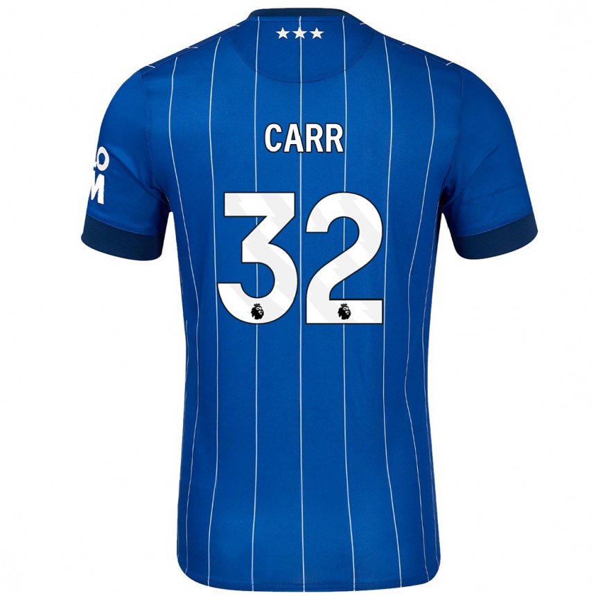 Niño Fútbol Camiseta Ryan Carr #32 Azul Marino 1ª Equipación 2024/25