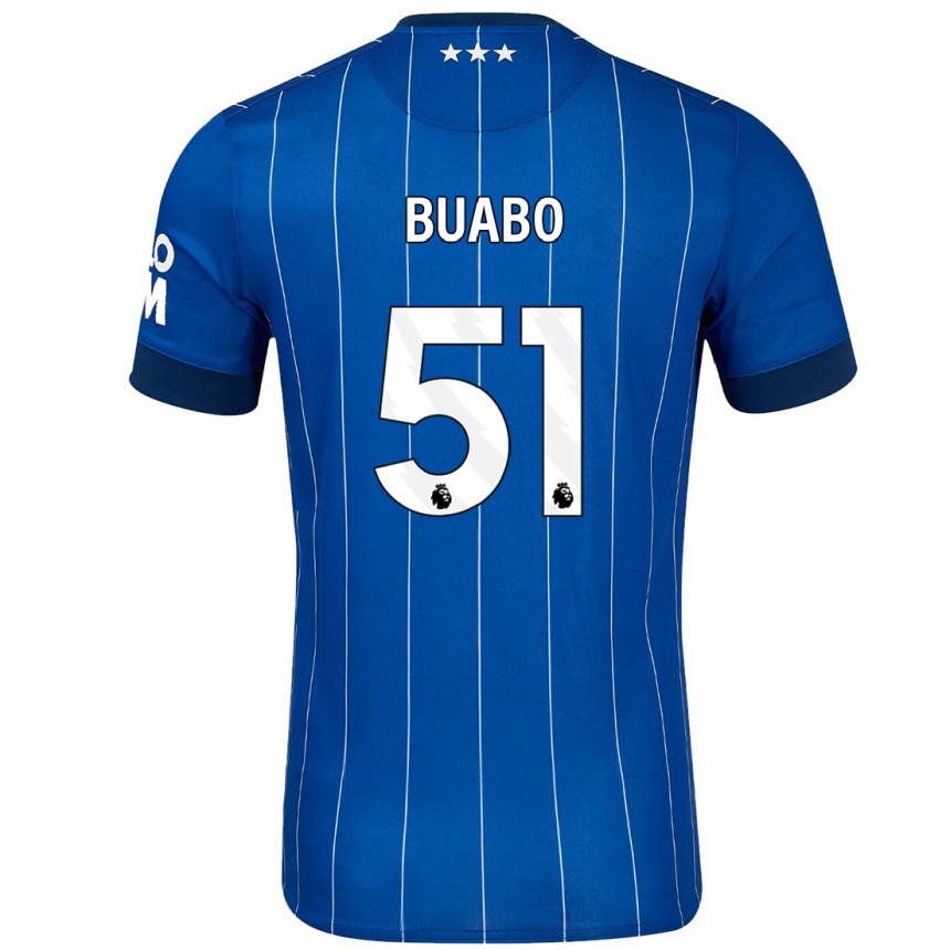 Niño Fútbol Camiseta Gerard Buabo #51 Azul Marino 1ª Equipación 2024/25