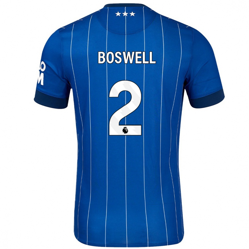 Niño Fútbol Camiseta Maria Boswell #2 Azul Marino 1ª Equipación 2024/25