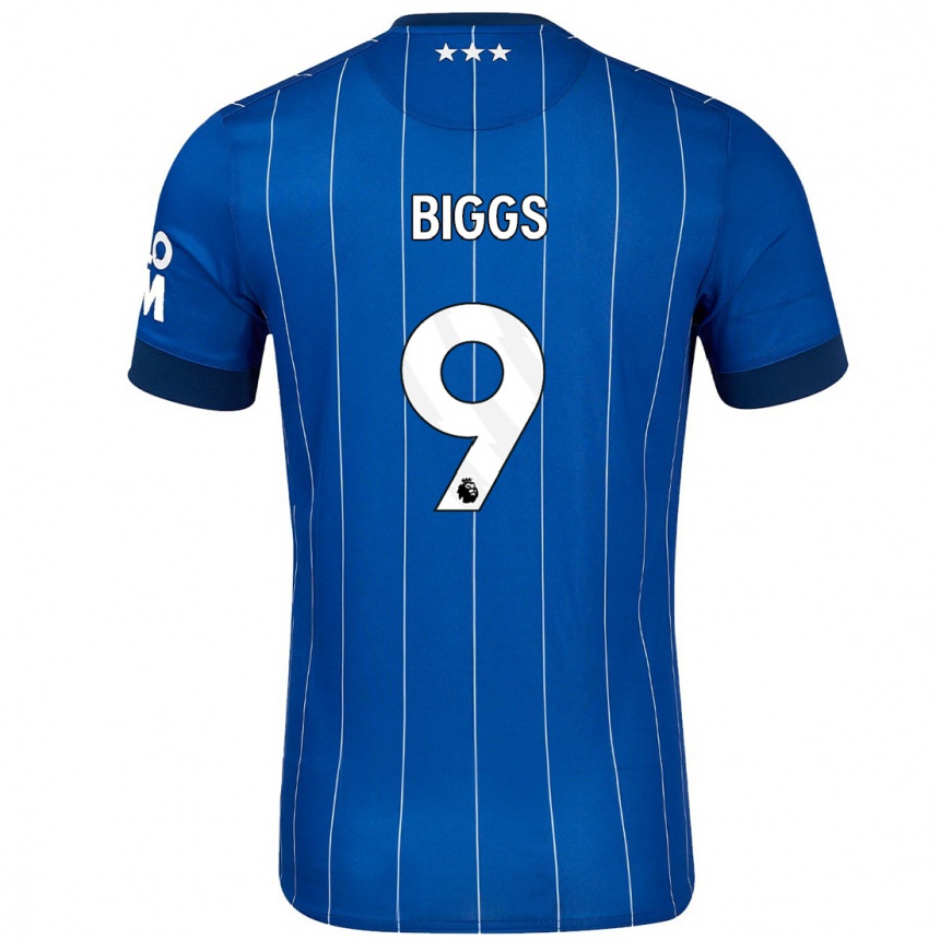 Niño Fútbol Camiseta Maddie Biggs #9 Azul Marino 1ª Equipación 2024/25