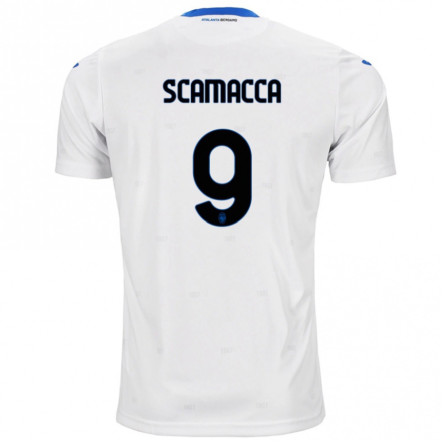 Niño Fútbol Camiseta Gianluca Scamacca #9 Blanco 2ª Equipación 2024/25