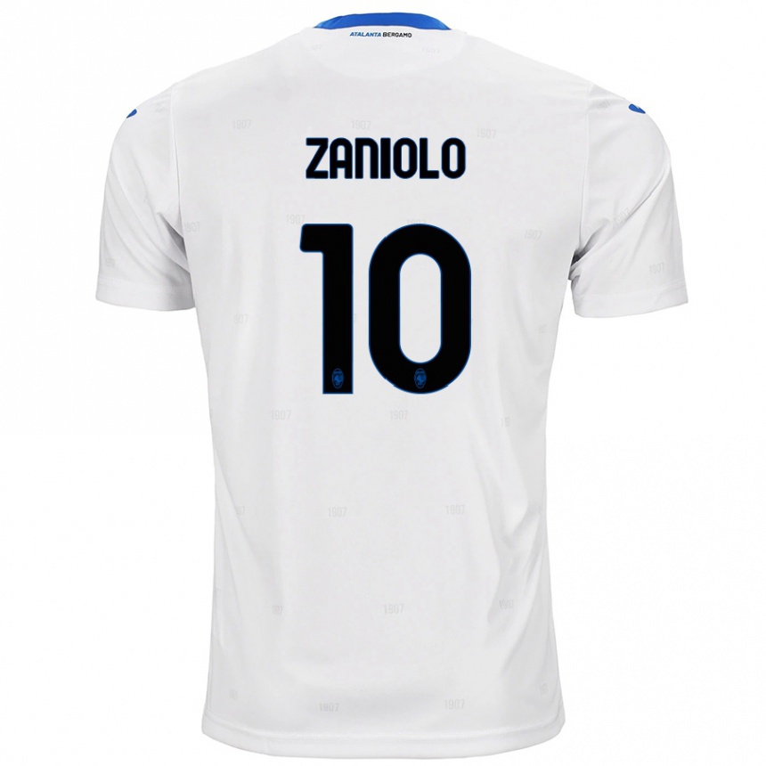 Niño Fútbol Camiseta Nicolò Zaniolo #10 Blanco 2ª Equipación 2024/25