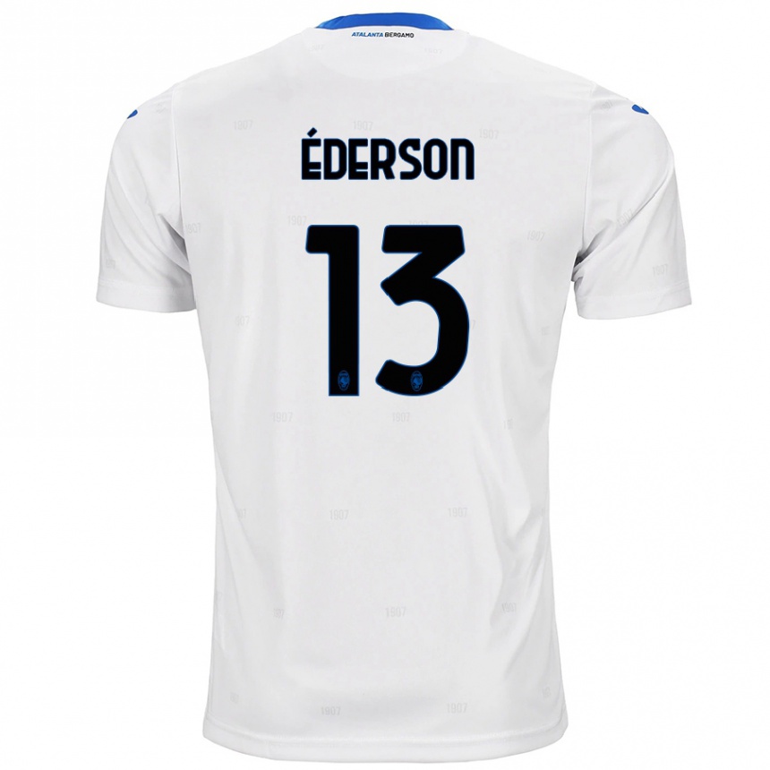 Niño Fútbol Camiseta Éderson #13 Blanco 2ª Equipación 2024/25