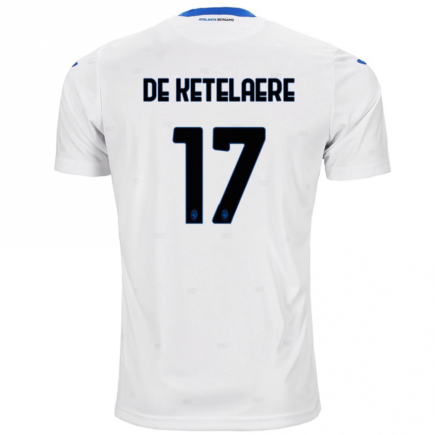 Niño Fútbol Camiseta Charles De Ketelaere #17 Blanco 2ª Equipación 2024/25