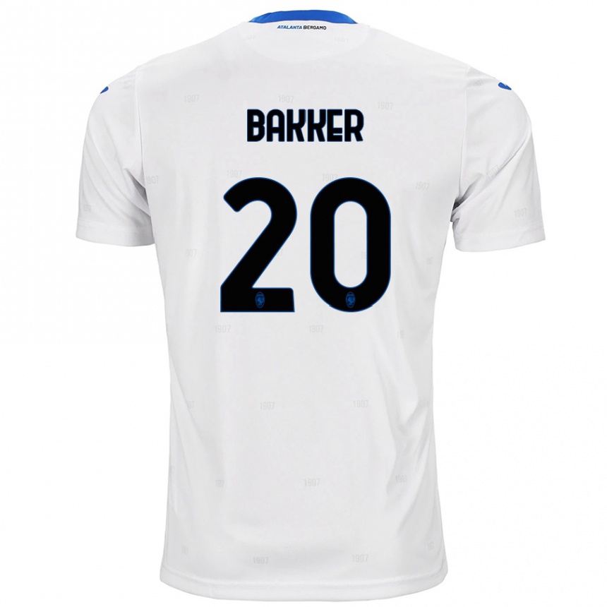 Niño Fútbol Camiseta Mitchel Bakker #20 Blanco 2ª Equipación 2024/25