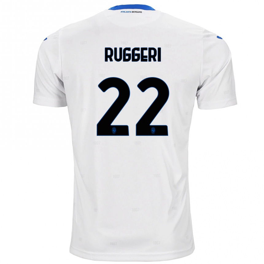 Niño Fútbol Camiseta Matteo Ruggeri #22 Blanco 2ª Equipación 2024/25