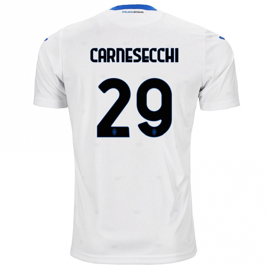 Niño Fútbol Camiseta Marco Carnesecchi #29 Blanco 2ª Equipación 2024/25