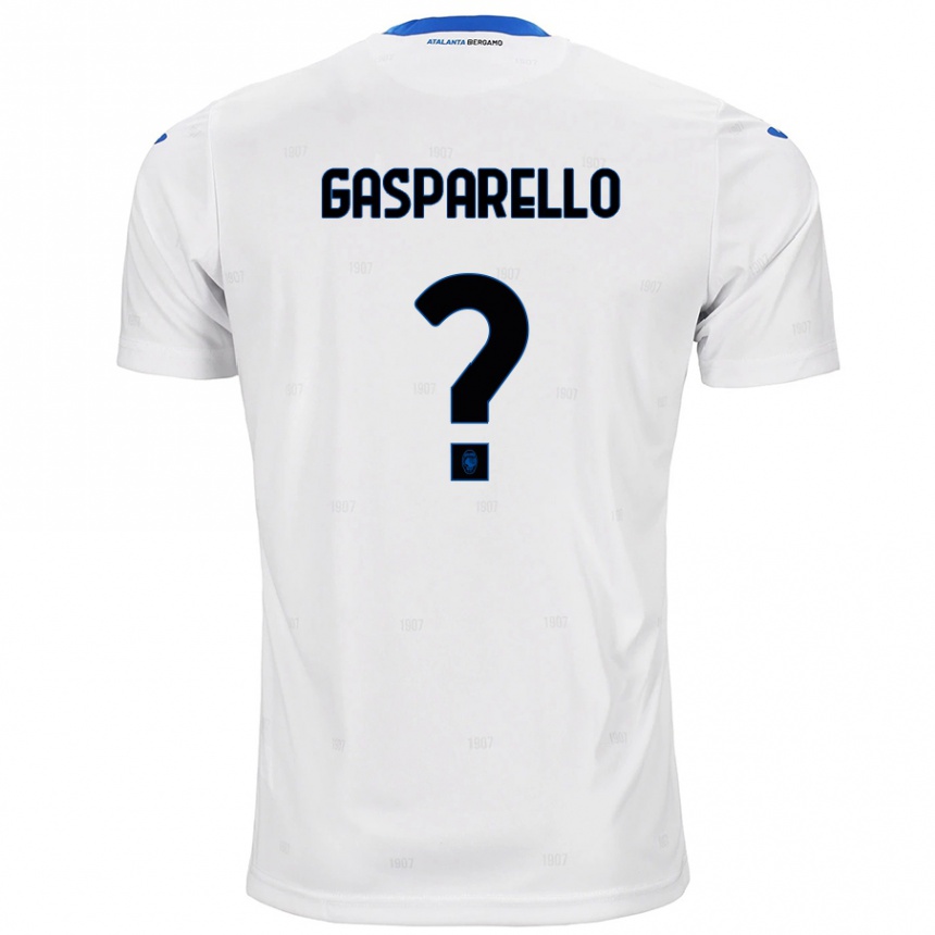 Niño Fútbol Camiseta Francesco Gasparello #0 Blanco 2ª Equipación 2024/25