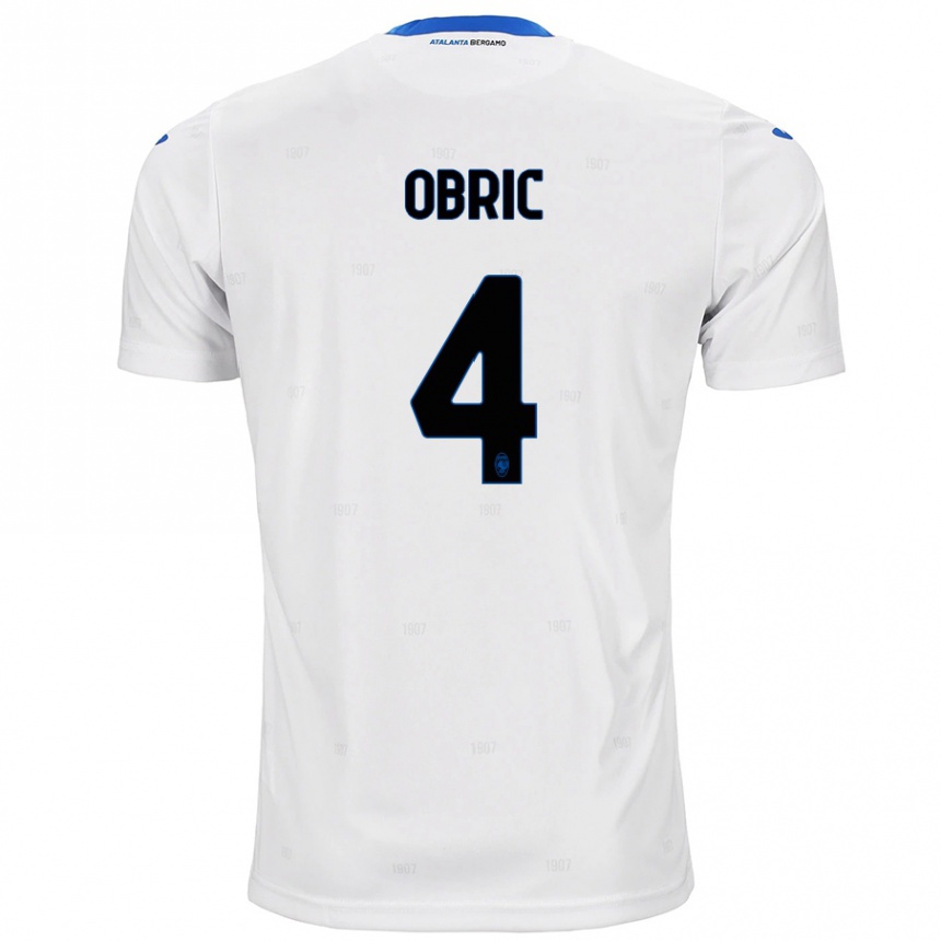 Niño Fútbol Camiseta Relja Obric #4 Blanco 2ª Equipación 2024/25