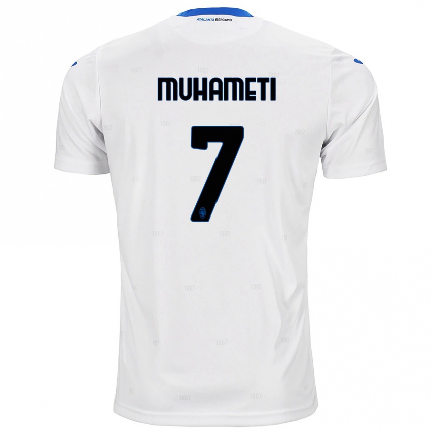 Niño Fútbol Camiseta Endri Muhameti #7 Blanco 2ª Equipación 2024/25