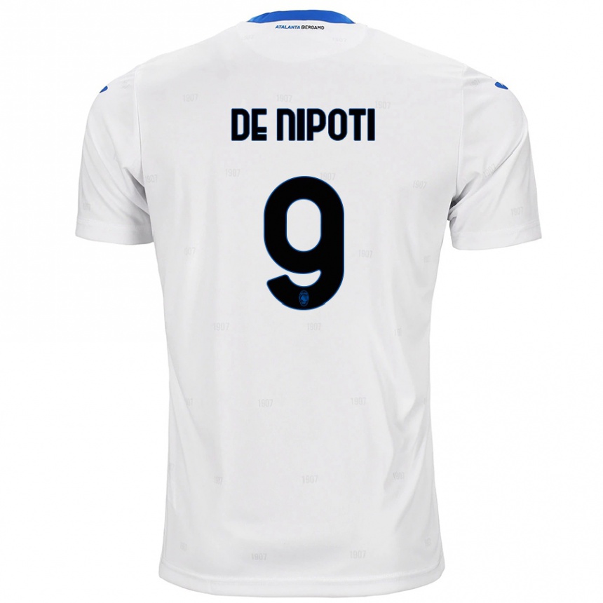 Niño Fútbol Camiseta Tommaso De Nipoti #9 Blanco 2ª Equipación 2024/25