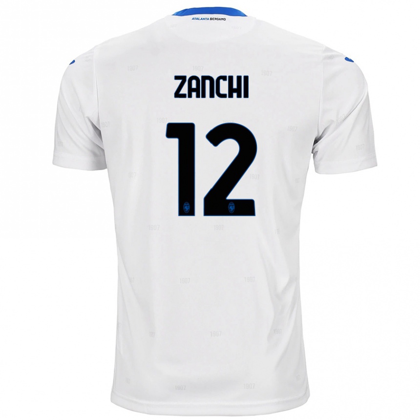 Niño Fútbol Camiseta Edoardo Zanchi #12 Blanco 2ª Equipación 2024/25