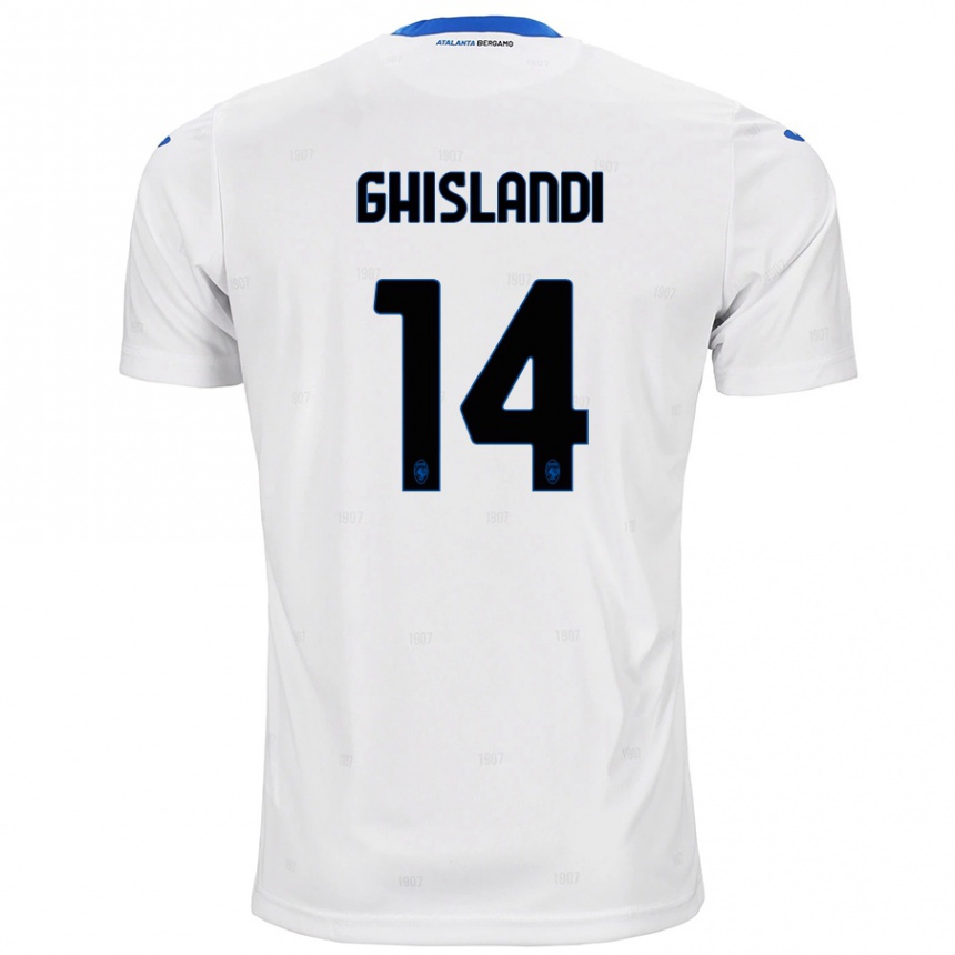 Niño Fútbol Camiseta Davide Ghislandi #14 Blanco 2ª Equipación 2024/25