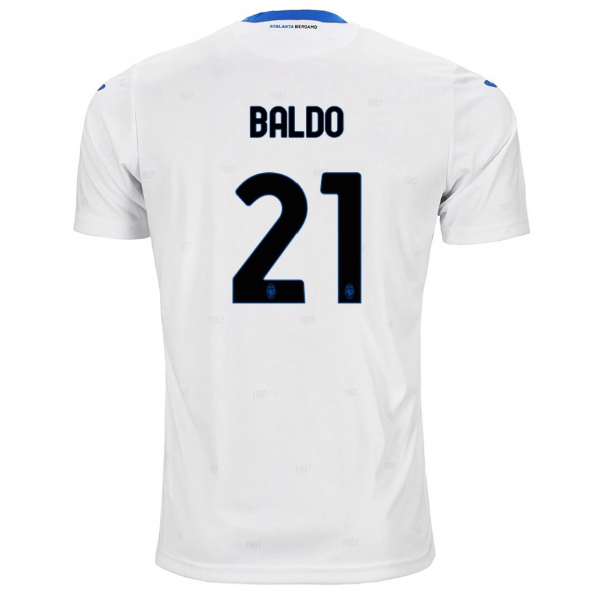 Niño Fútbol Camiseta Nicolò Baldo #21 Blanco 2ª Equipación 2024/25