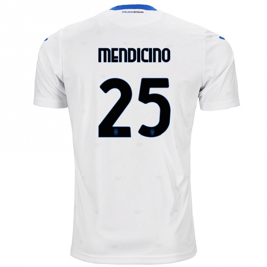 Niño Fútbol Camiseta Leonardo Mendicino #25 Blanco 2ª Equipación 2024/25