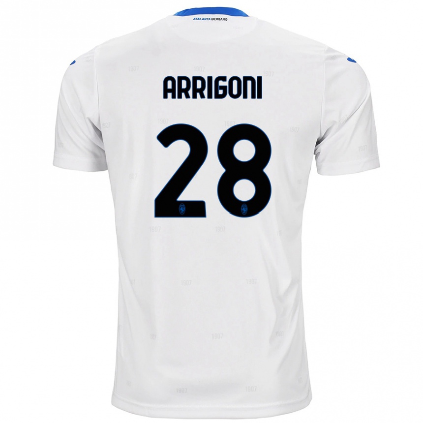 Niño Fútbol Camiseta Mattia Arrigoni #28 Blanco 2ª Equipación 2024/25