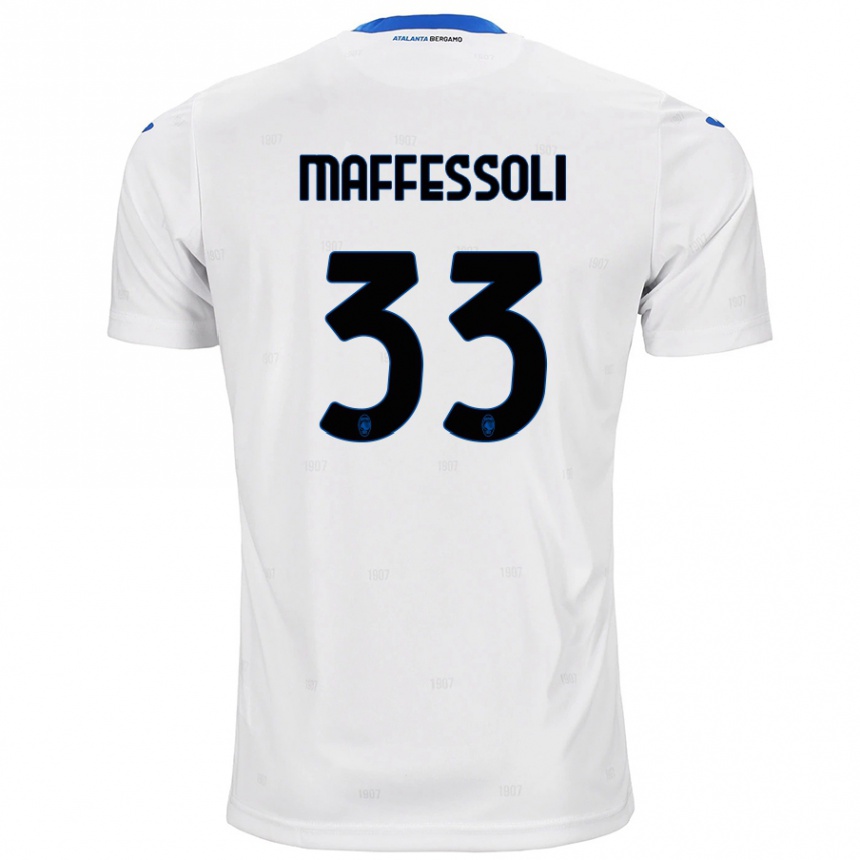 Niño Fútbol Camiseta Manuel Maffessoli #33 Blanco 2ª Equipación 2024/25