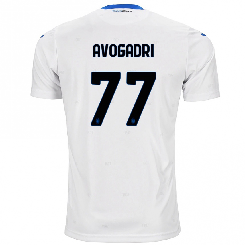 Niño Fútbol Camiseta Lorenzo Avogadri #77 Blanco 2ª Equipación 2024/25