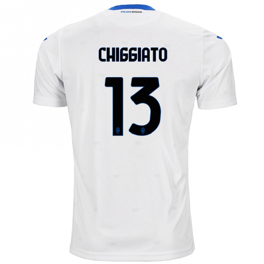 Niño Fútbol Camiseta Gabriele Chiggiato #13 Blanco 2ª Equipación 2024/25