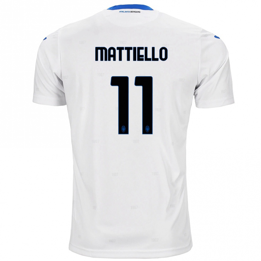 Niño Fútbol Camiseta Federico Mattiello #11 Blanco 2ª Equipación 2024/25