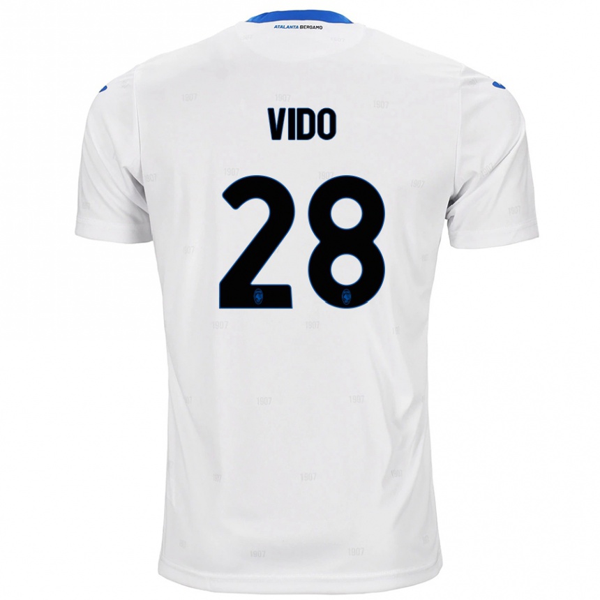 Niño Fútbol Camiseta Luca Vido #28 Blanco 2ª Equipación 2024/25