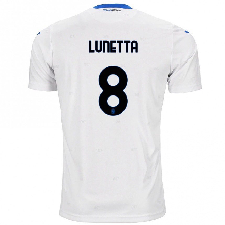 Niño Fútbol Camiseta Gabriel Lunetta #8 Blanco 2ª Equipación 2024/25