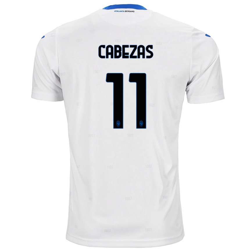 Niño Fútbol Camiseta Bryan Cabezas #11 Blanco 2ª Equipación 2024/25