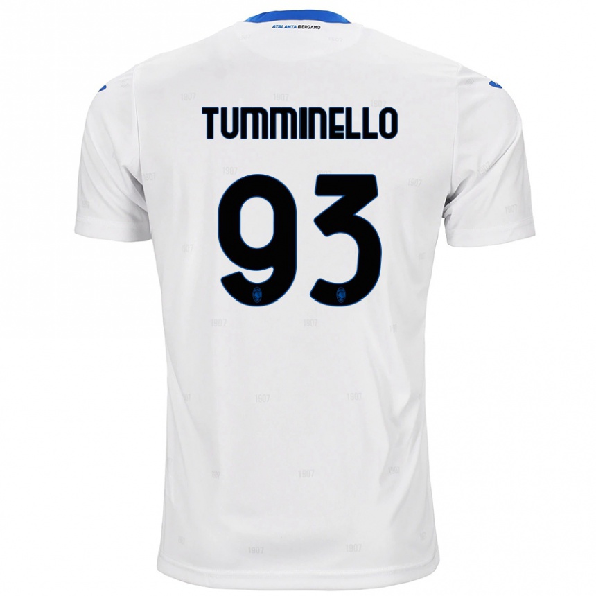 Niño Fútbol Camiseta Marco Tumminello #93 Blanco 2ª Equipación 2024/25