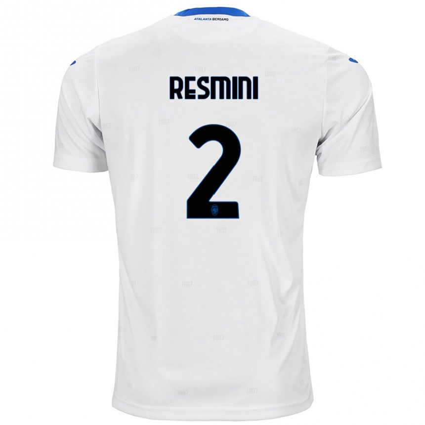 Niño Fútbol Camiseta Martina Resmini #2 Blanco 2ª Equipación 2024/25