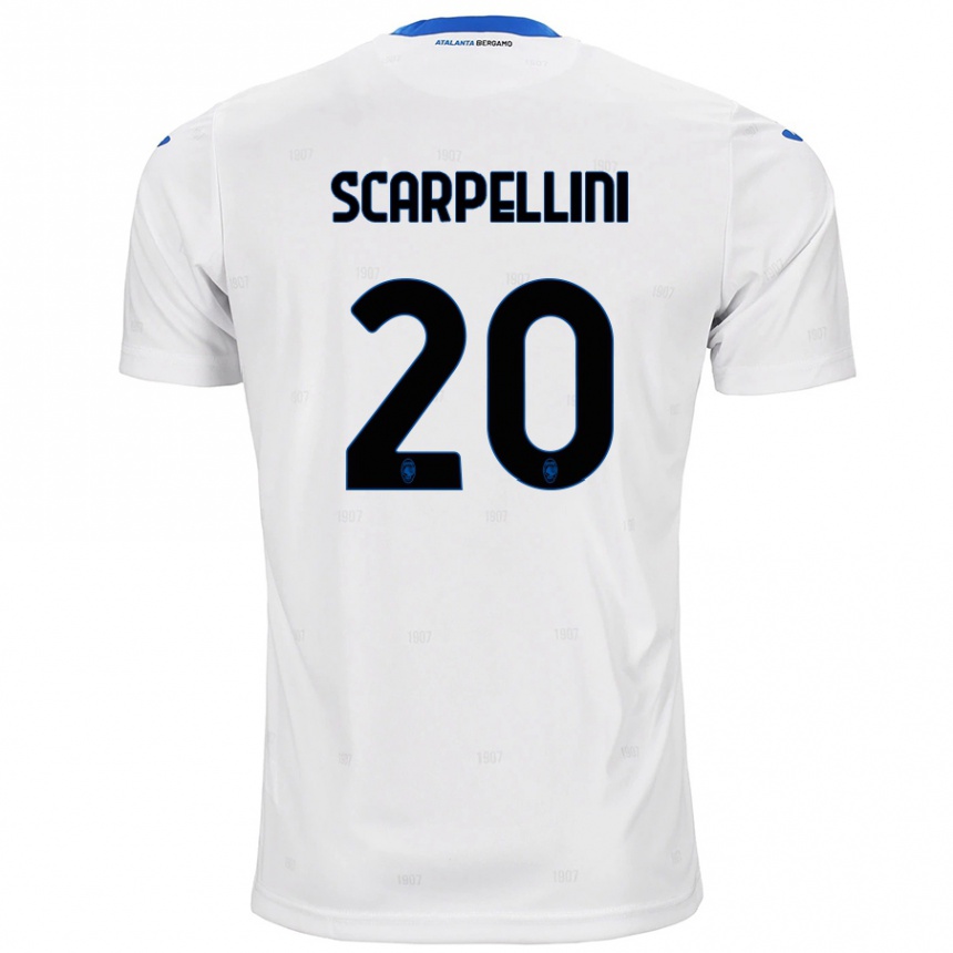 Niño Fútbol Camiseta Andrea Scarpellini #20 Blanco 2ª Equipación 2024/25